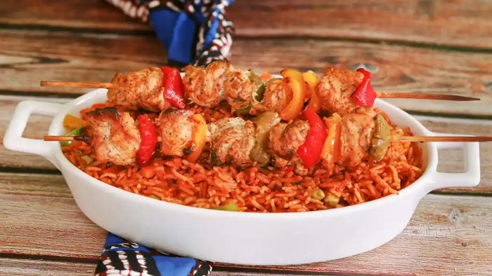 Jollof rice with chicken
